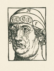 Caput pysicum - Hoofd voor de studie van frenologie door Albrecht Dürer or Duerer