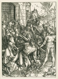 Christus draagt het kruis, ca. 1498-99 (houtsnede)