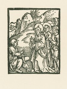 Christus geneest een melaatse door Albrecht Dürer or Duerer