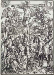 Christus aan het kruis (De Grote Passie) (gravure) door Albrecht Dürer