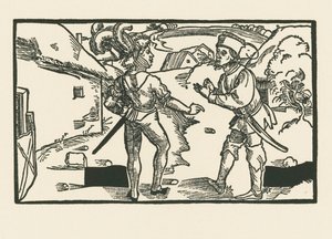 Clinia en Syrus, ca.1492-93 (houtsnede)