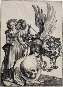Wapen met een schedel, ca. 1503 door Albrecht Dürer