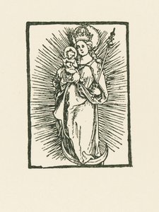 Maria Maagd als Koningin van de Hemel in de Zon door Albrecht Dürer or Duerer
