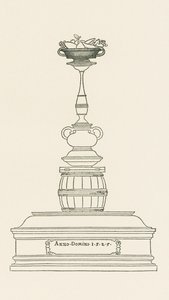 Monumentale zuil voor een dronkaard door Albrecht Dürer or Duerer