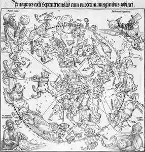 Paar kaarten van de noordelijke en zuidelijke hemelhelften door Albrecht Dürer or Duerer