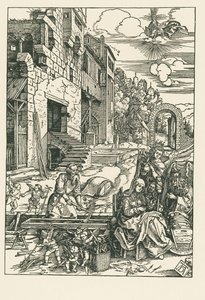 Rust op de vlucht naar Egypte, c.1502 (houtsnede) door Albrecht Dürer or Duerer