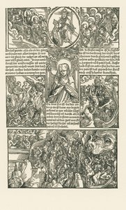 Heilige Birgitta en de Maagd op voorspraak voor de verdoemden door Albrecht Dürer or Duerer