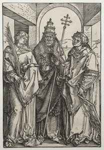 Heiligen Stefanus, Sixtus en Laurentius door Albrecht Dürer or Duerer