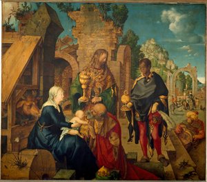 De Aanbidding der Wijzen door Albrecht Dürer