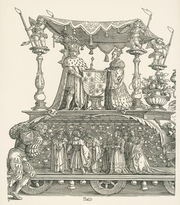De kleine triomfwagen of het Bourgondische huwelijk door Albrecht Dürer or Duerer
