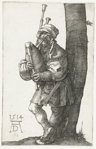 De doedelzakspeler door Albrecht Dürer or Duerer