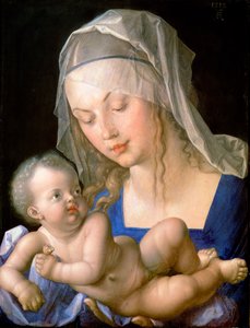 Maagd en Kind met een Half Opgegeten Peer door Albrecht Dürer