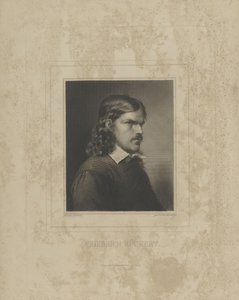 Portret van Friedrich Rückert 1788-1866, 1840s door Albrecht Fürchtegott Schultheiss