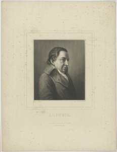 Portret van Johann Gottlieb Fichte 1762-1814 door Albrecht Fürchtegott Schultheiss