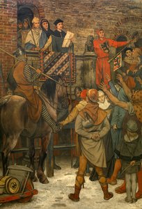 Decoratie in het Stadhuis van Brugge, c.1895-1900 door Albrecht de Vriendt