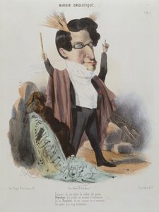 Karikatuur van Jakob Meyerbeer (1791-1864) Duitse componist
