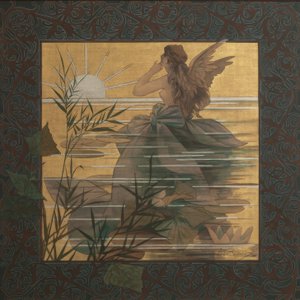 Compositie met gevleugelde nimf bij zonsopgang