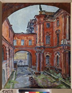 De binnenplaats van de hermitage (Sint-Petersburg) door Aleksandr Aleksandrovich Osmerkin