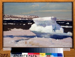 De Kara Zee, uitzicht op de Novaya Zemlya door Aleksandr Alekseevich Borisov