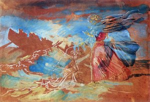 Christus loopt op het water door Aleksandr Andreevich Ivanov