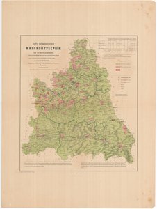 Kaart van de bevolking van het gouvernement Minsk naar geloofsovertuigingen, 1864