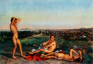 Op het strand in de Baai van Napels, 1830s, 1965