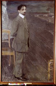 Portret van de dichter Mikhail Kouzmine door Aleksandr Jakovlevic Golovin