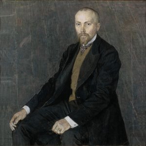 Portret van de kunstenaar Nicholas Roerich 1874-1947, 1907 door Aleksandr Jakovlevic Golovin