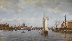 Uitzicht op de Neva bij het Vasilyevsky-eiland, 1898