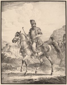 Een Pers te paard door Aleksandr Osipovich Orlovskii