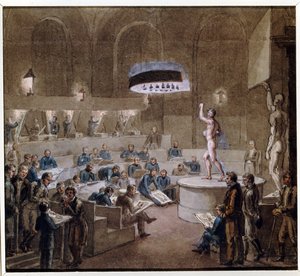 Modelklas aan de Academie voor Beeldende Kunsten door Aleksei Gavrilovich Venetsianov