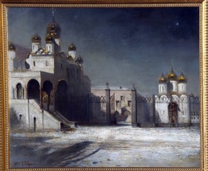 Het kathedraalplein in het Kremlin van Moskou, 