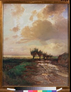 Landweg door Alexei Kondratjewitsch Sawrassow