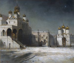Het Kathedraalplein in het Kremlin van Moskou 
