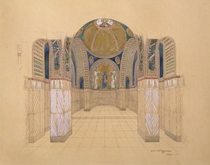 Ontwerp voor een kerkinterieur