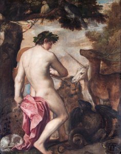 Orpheus die de Dieren Betoverd door Alessandro (1588–1649) (attr. to) Titian (workshop of) and Padovanino