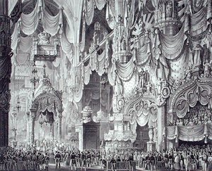 Kroning van Ferdinand I (1793-1875) in de kathedraal van Milaan