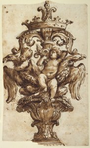 Ontwerp voor een koetsornament door Alessandro Algardi
