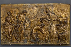 Paus Liberius doopt de Neofyten door Alessandro Algardi