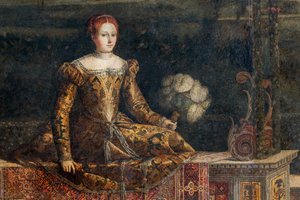Portret van een edelvrouw, (detail) van de Kleine Kamer van de Edelvrouwen