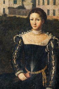 Portret van een edelvrouw (detail)