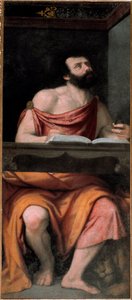 St. Marcus de Evangelist door Alessandro Bonvicino Moretto