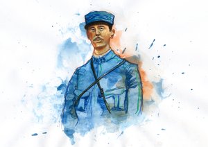 Eerste Wereldoorlog: Portret van Charles de Gaulle (1890-1970) in 1914