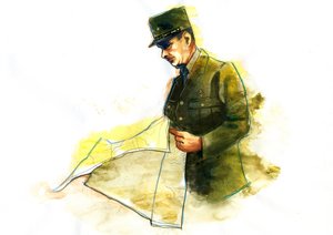 Portret van Generaal Charles de Gaulle (1890-1970) tijdens de Tweede Wereldoorlog