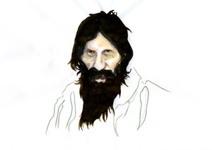 Portret van Grigori Iefimovich Rasputin