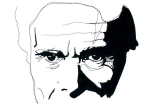 Portret van de Italiaanse schrijver en regisseur Pier Paolo Pasolini