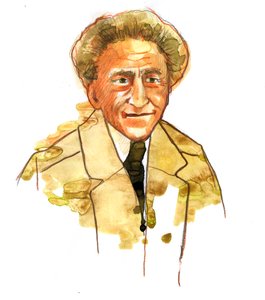 Portret van Jean Cocteau (1889-1963) Franse dichter en regisseur door Alessandro Lonati