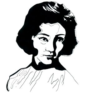 Portret van Jiang Qing (1914-1991) Vrouw van Mao Zedong door Alessandro Lonati