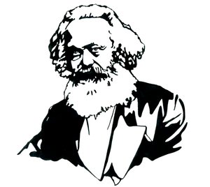 Portret van Karl Marx (1818-1883), filosoof en politiek theoreticus door Alessandro Lonati