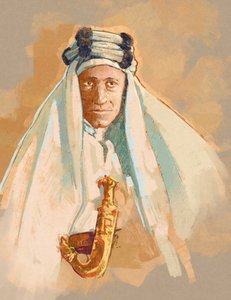 Portret van Lawrence of Arabia (illustratie)
